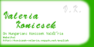 valeria konicsek business card